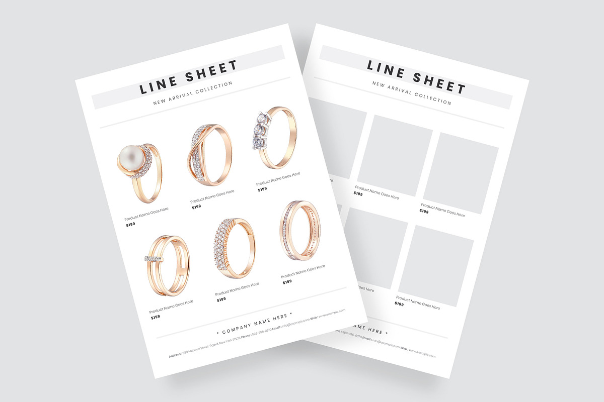 Line Sheet Template in Stationery Templates - product preview 8