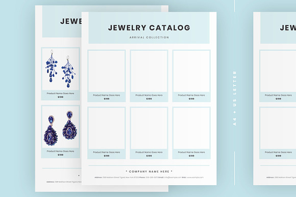 Minimal Jewelry Catalog Template in Stationery Templates - product preview 1