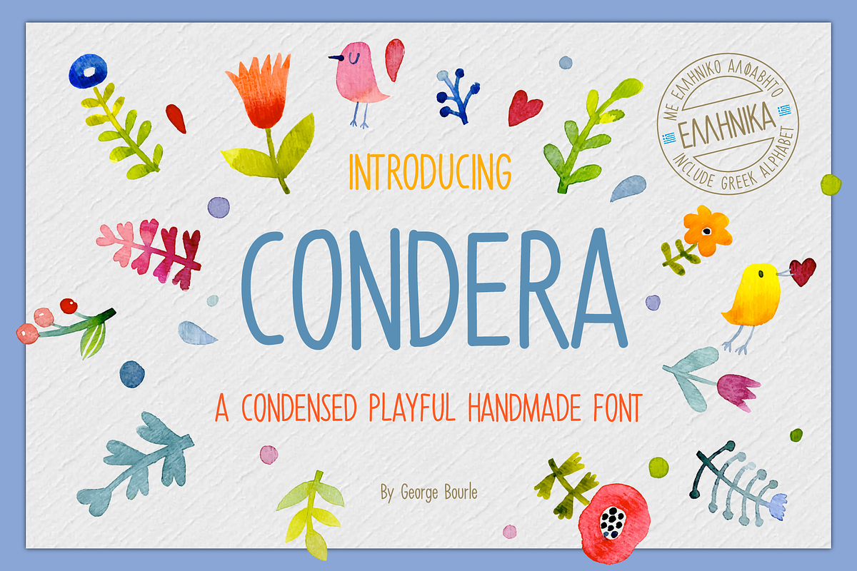 CONDERA CONDENSED HANDMADE FONT in Display Fonts - product preview 8