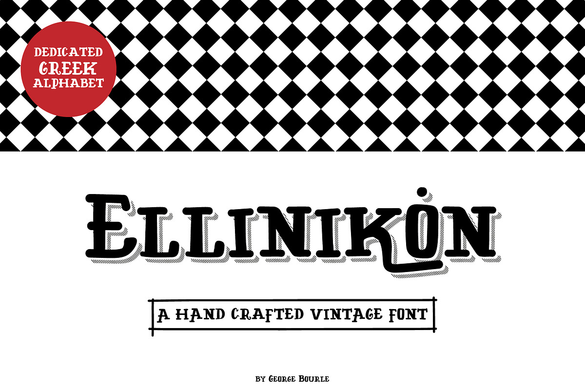 ELLINIKON HAND CRAFTED VINTAGE FONT in Display Fonts - product preview 8