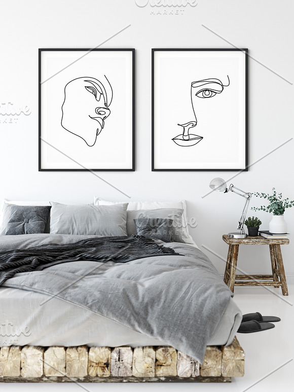 Woman line graphic set in Objects - product preview 2