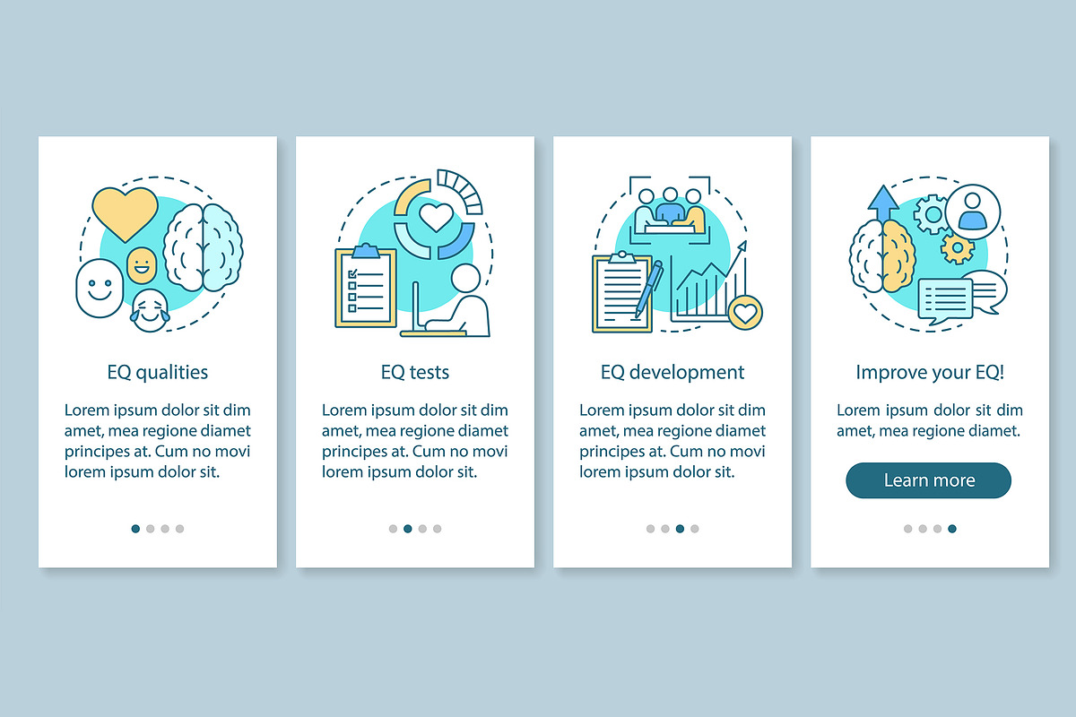 EQ qualities mobile app pages in Website Templates - product preview 8