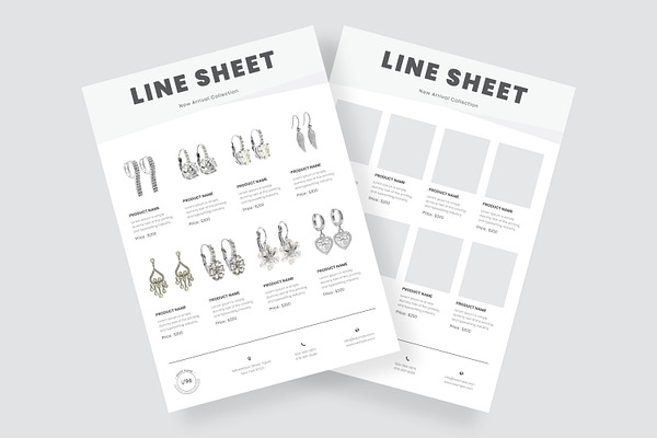 Elegant Line Sheet Template