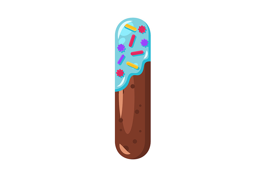 Donut cartoon I letter illustration in Add-Ons - product preview 8