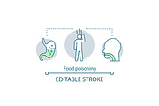 Food poisoning concept icon