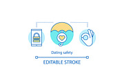 Dating safety concept icon