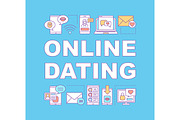 Online dating word concepts banner