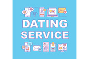 Dating service word concepts banner