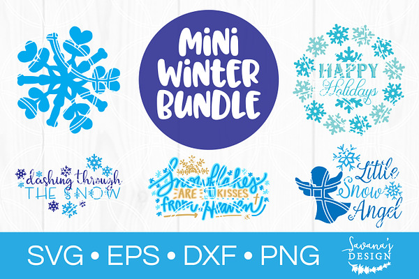 Mini Winter SVG Bundle Holiday SVG