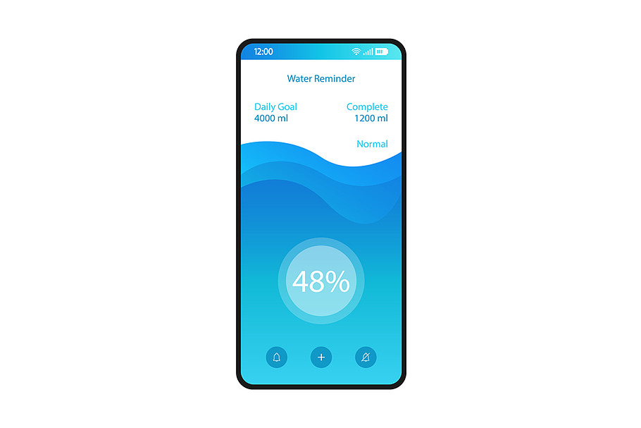 Water reminder app interface in Mobile & Web Mockups - product preview 8