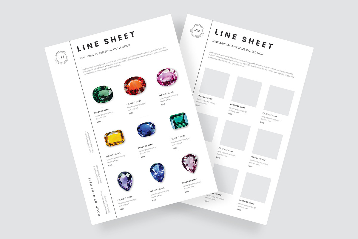 Minimalist Line Sheet Template in Stationery Templates - product preview 8