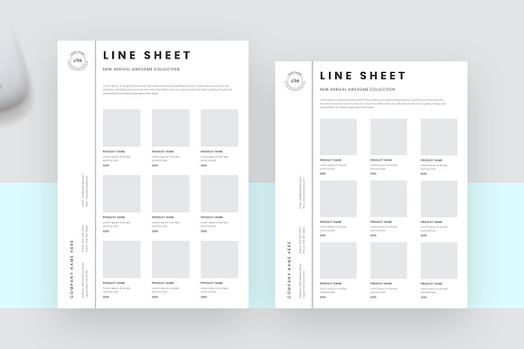 Minimalist Line Sheet Template in Stationery Templates - product preview 1