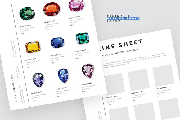 Minimalist Line Sheet Template in Stationery Templates - product preview 2