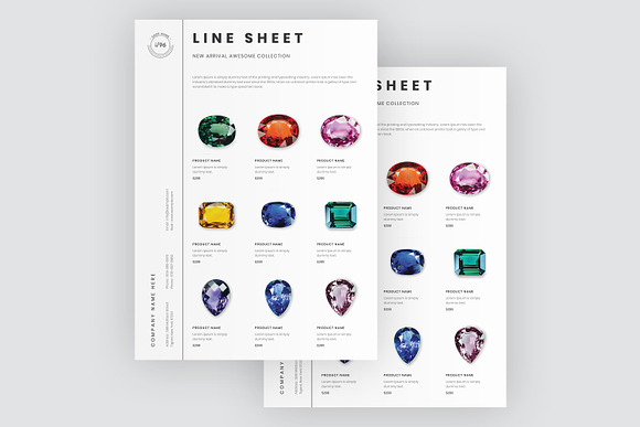 Minimalist Line Sheet Template in Stationery Templates - product preview 4