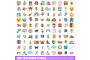 100 teaching icons set