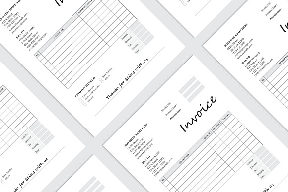 Modern Invoice Template in Stationery Templates - product preview 2