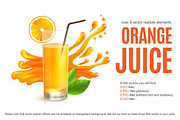 Orange Juice Realistic Set