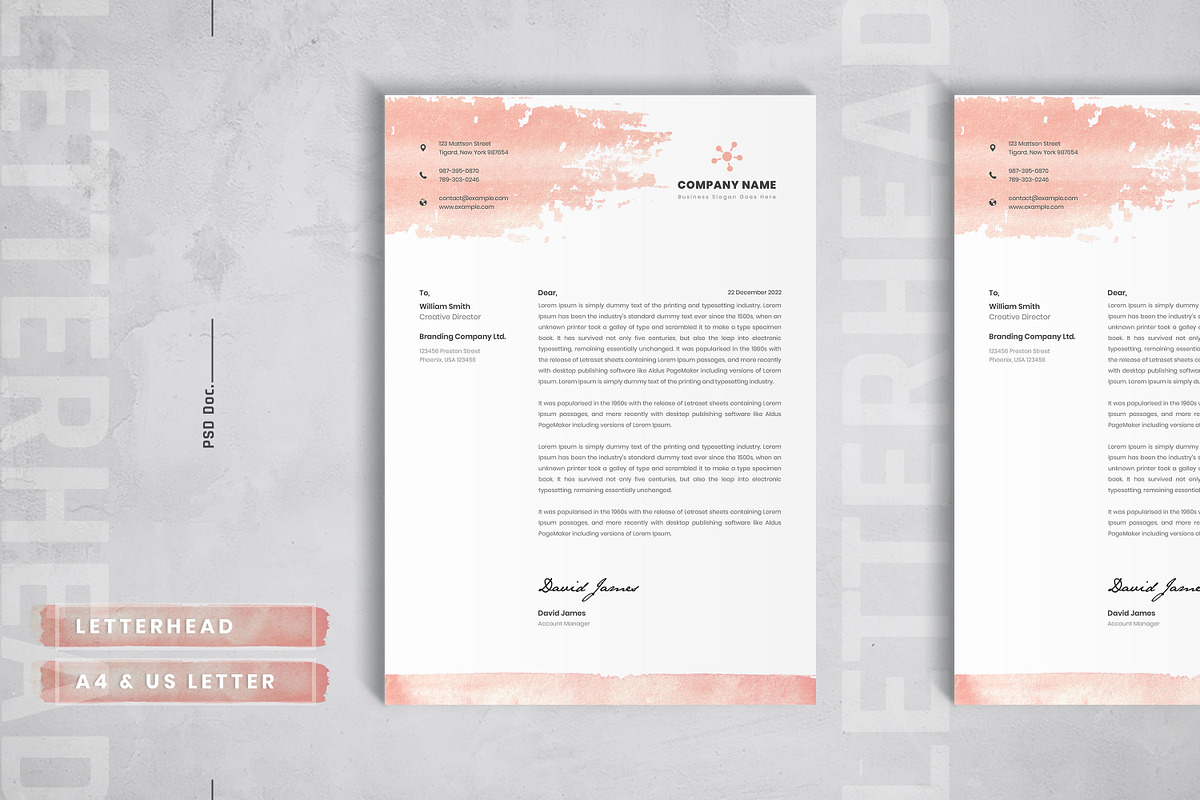 Modern Letterhead in Stationery Templates - product preview 8