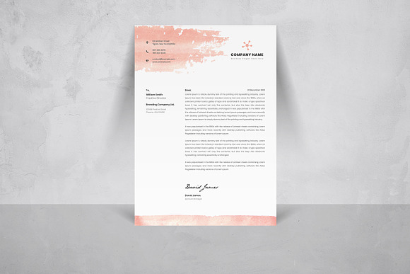 Modern Letterhead in Stationery Templates - product preview 2