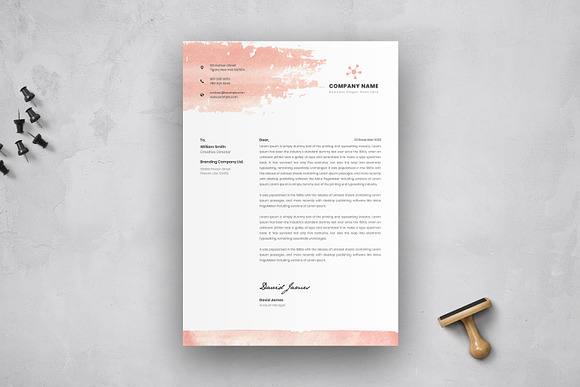 Modern Letterhead in Stationery Templates - product preview 4