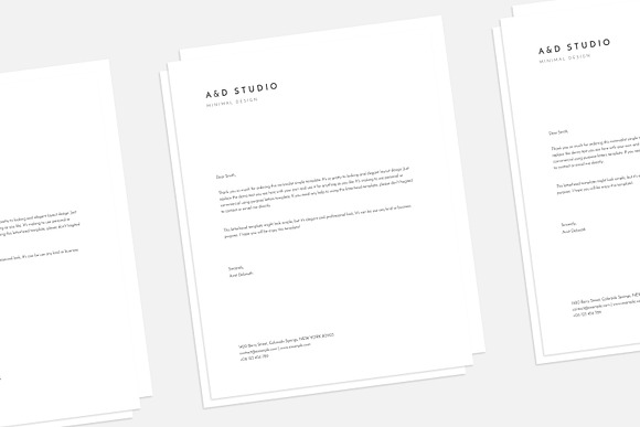 Minimal Letterhead Template in Stationery Templates - product preview 2