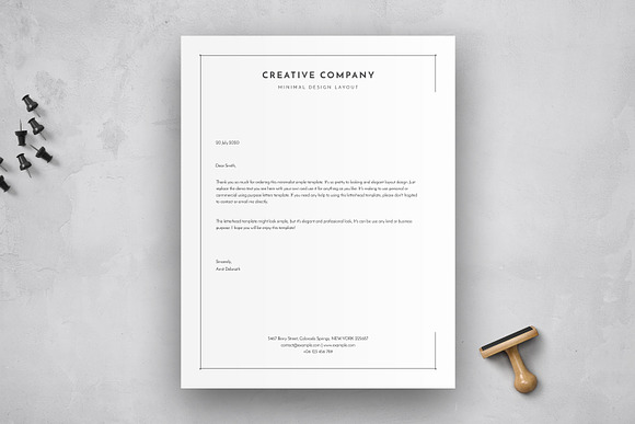 Simple Letterhead in Stationery Templates - product preview 2