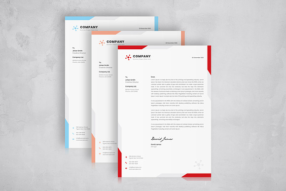 Simple Letterhead Template in Stationery Templates - product preview 1