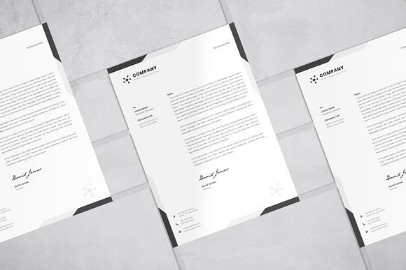 Simple Letterhead Template in Stationery Templates - product preview 4