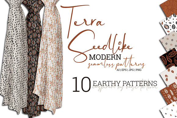 Seamless Patterns in Earth Tones in Patterns - product preview 2