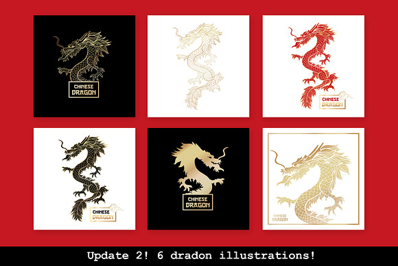 Chinese Dragon Vector Illustrations in Graphics - product preview 9