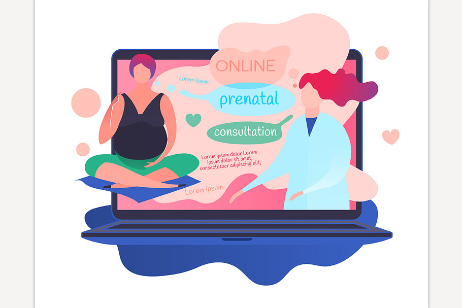 Online prenatal consultation image in Illustrations - product preview 8