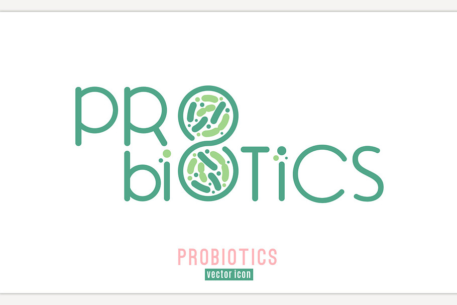 Lactobacillus Probiotics Typographic