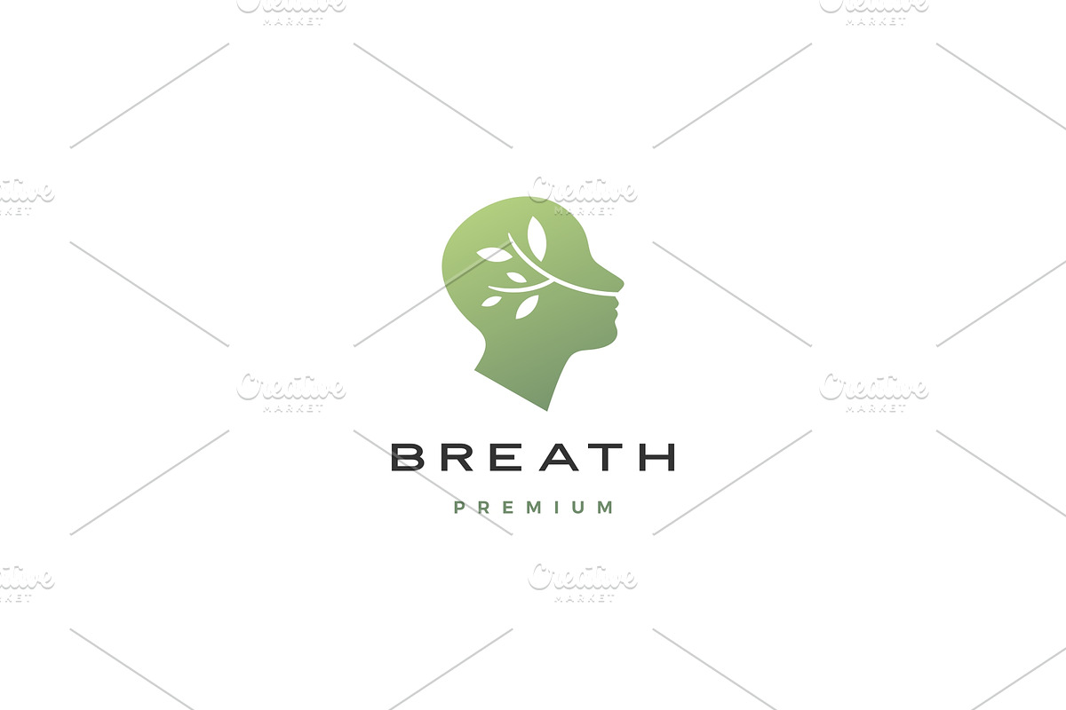 human head breath leaf nature in Logo Templates - product preview 8
