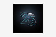 25 years anniversary vector logo