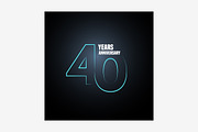 40 years anniversary vector logo