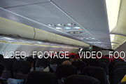 Interior of the passenger airplane.