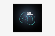 60 years anniversary vector logo