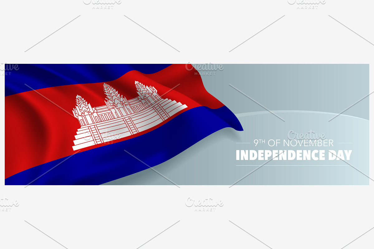 Cambodia independence day vector in Illustrations - product preview 8