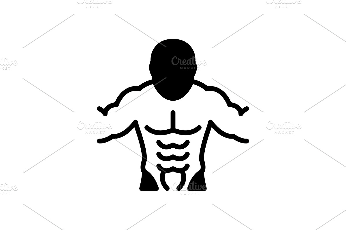 Abs muscles icon in Icons - product preview 8