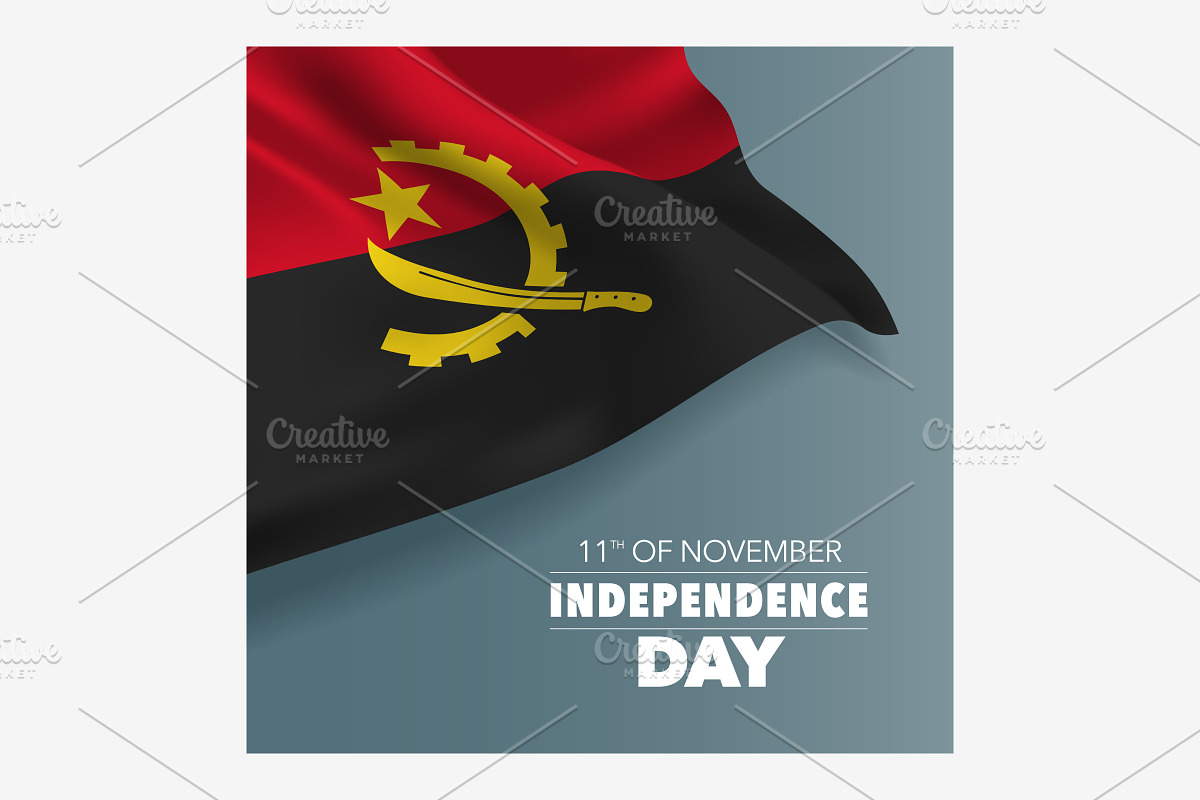 Angolan independence day vector card in Illustrations - product preview 8