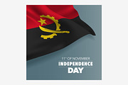 Angolan independence day vector card