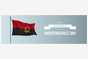 Angola happy independence day vector