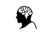 Brain mind icon