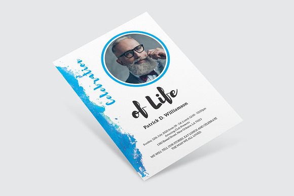 Celebration of Life Invitations in Postcard Templates - product preview 1