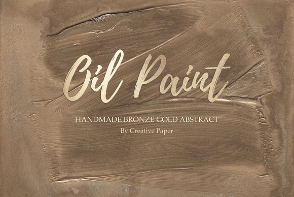 Gold Bronze Paint Brush Strokes in Textures - product preview 2