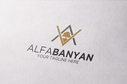 Letter A & Letter V Banyan Tree Logo