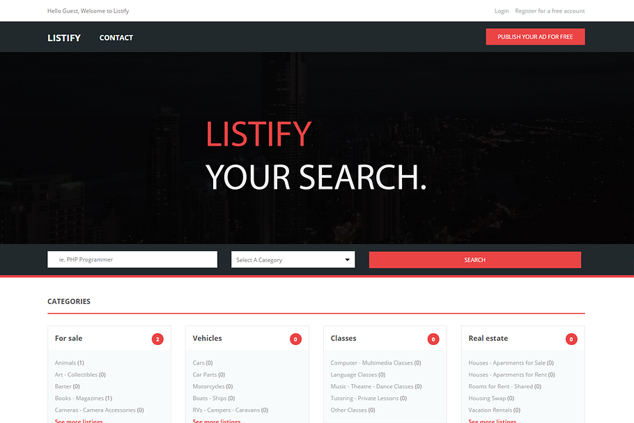 LISTIFY - Premium OsClass Theme in Bootstrap Themes - product preview 8