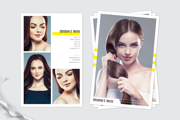 Modeling Comp Card Template in Postcard Templates - product preview 3