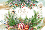 Watercolor Christmas collection