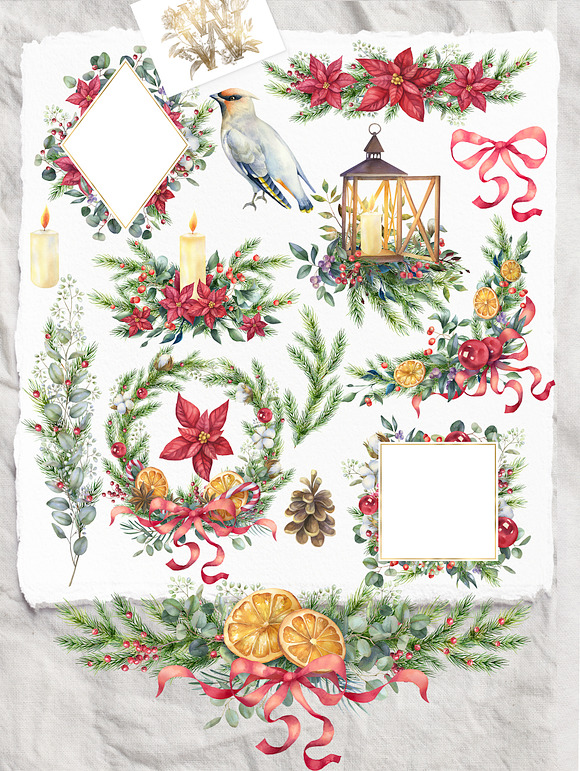 Watercolor Christmas collection in Illustrations - product preview 2